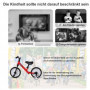 2-in-1 Balanscykel med Träningshjul, Pedal Röd