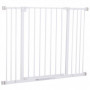 Justerbar Hundgrind 76 till 107 cm Metall Vit