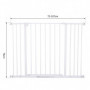 Justerbar Hundgrind 76 till 107 cm Metall Vit