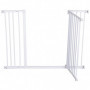 Justerbar Hundgrind 76 till 107 cm Metall Vit