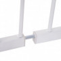 Justerbar Hundgrind 76 till 107 cm Metall Vit
