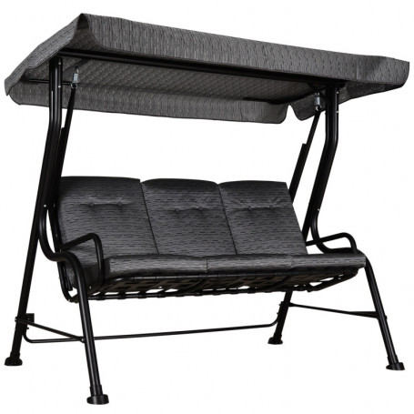 Hammock 3-sits Gunga med Soltak Grå 200 x 120 x 170 cm