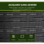 Hammock 3-sits Gunga med Soltak Grå 200 x 120 x 170 cm