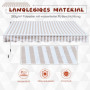 Infällbar Markis 3 x 2,5 m Vit - Beige