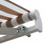 Infällbar Markis 3 x 2,5 m Vit - Beige
