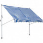 Markis Golv till Tak Fäste 300 x 150 cm Blå vit