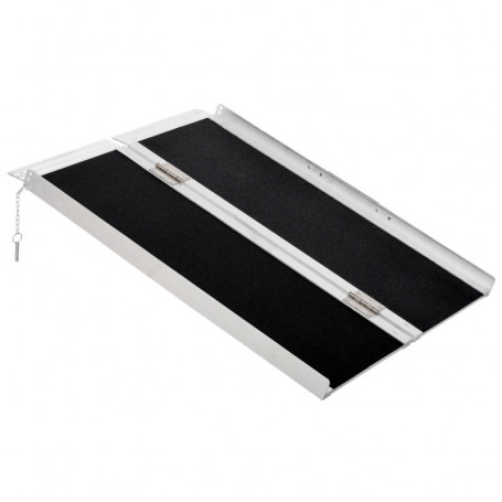 Rullstolsramp Hopfällbar 270 kg lastkapacitet, Svart, 91 x 72 x 5 cm