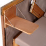Justerbar Solstol 2-sits, Fällbara Bord & Utdragbart Soltak Beige