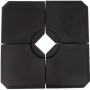 Parasollvikt 4-delat 100 x 100 x 9,5 cm vatten / sand