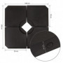 Parasollvikt 4-delat 100 x 100 x 9,5 cm vatten / sand