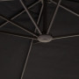 Double Parasol med handvev Svart Oval 460 x 270 x 240 cm