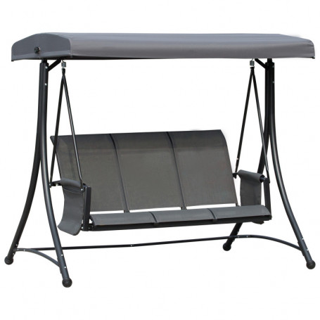 Hammock Gunga 3-sits med Soltak 196 x 128 x 172 cm, mörkgrå