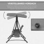 Hammock Gunga 3-sits med Soltak 196 x 128 x 172 cm, mörkgrå