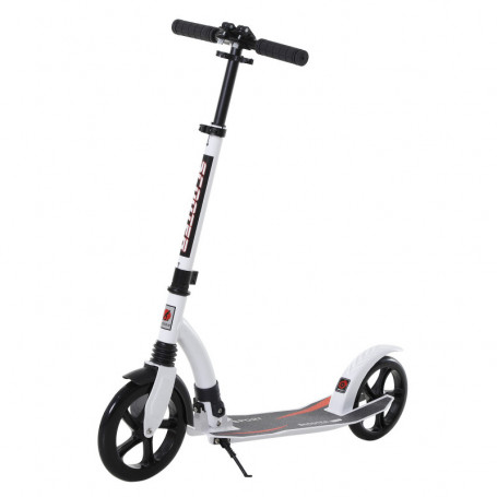Sparkcykel Hopfällbar Höj- och Sänkbar Vit