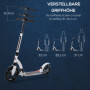 Sparkcykel Hopfällbar Höj- och Sänkbar Vit