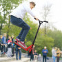 Stunt Scooter Freestyle Sparkcykel 100 mm PU-hjul Röd