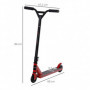 Stunt Scooter Freestyle Sparkcykel 100 mm PU-hjul Röd