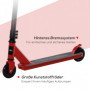 Stunt Scooter Freestyle Sparkcykel 100 mm PU-hjul Röd