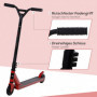 Stunt Scooter Freestyle Sparkcykel 100 mm PU-hjul Röd