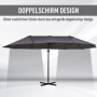 XXL Justerbart Dubbelparasoll 440×270×250 cm – Solskydd, Aluminiumr...