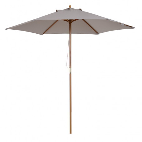 Justerbart Parasoll Bambu Ø2,5 x 2,3 m Grå