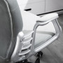 Ergonomisk Kontorsstol med Knappar Sammet Grå