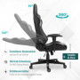 Ergonomisk Gaming Stol Konstläder Svart Grå