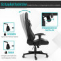 Ergonomisk Gaming Stol Konstläder Svart Grå