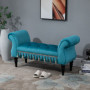 Stoppad Sängbänk Vintage Design 117 x 40 x 58 cm Sammet Blå