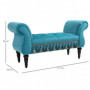 Stoppad Sängbänk Vintage Design 117 x 40 x 58 cm Sammet Blå