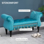 Stoppad Sängbänk Vintage Design 117 x 40 x 58 cm Sammet Blå