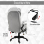 Ergonomisk Kontorsstol med Massage & Värmefunktion Ljusgrå