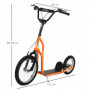 Sparkcykel - Skoter med Luftgummi Däck Orange 88 - 94 (H) cm