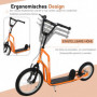 Sparkcykel - Skoter med Luftgummi Däck Orange 88 - 94 (H) cm