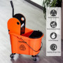 Svabbvagn med Moppress 36 L Orange
