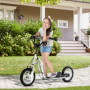 Sparkcykel - Skoter med Luftgummi Däck Ø30 cm Vit 85 - 95 (H) cm
