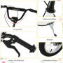 Sparkcykel - Skoter med Luftgummi Däck Ø30 cm Vit 85 - 95 (H) cm