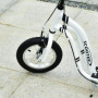 Sparkcykel - Skoter med Luftgummi Däck Ø30 cm Vit 85 - 95 (H) cm