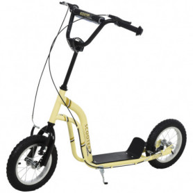 Sparkcykel - Skoter med Luftgummi Däck Ø30 cm Beige 85 - 95 (H) cm