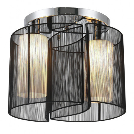 Taklampa Rund Vintage 2-lampor Svart Ø47,5 x 33 cm