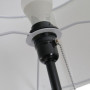 Golvlampa Stål Tripod Svart Vit 37 x 37 x 152 cm
