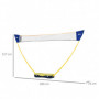 Badmintonnät Bärbart med 4 Rack 286 x 33 x 157 cm
