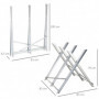 Sågbock Hopfällbar Metall 83 x 83 x 79 cm Silver
