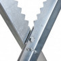 Sågbock Hopfällbar Metall 83 x 83 x 79 cm Silver
