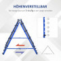 Football Rebounder Justerbar 100 x 95 x 90 cm Blå