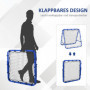 Football Rebounder Justerbar 100 x 95 x 90 cm Blå