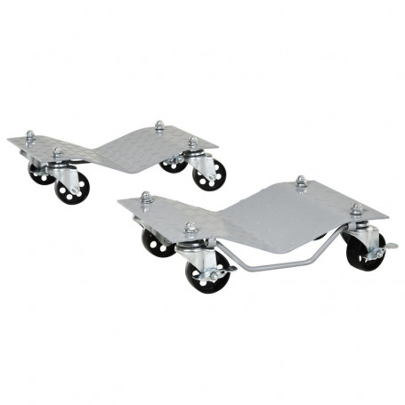Hjuldolly 2-st, 680 kg/st med Bromsar