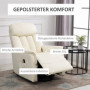 Avslappningsfåtölj med Ståhjälp Funktion Beige Läder