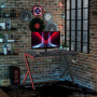 Gaming Skrivbord 105 x 55 x 75 cm Kolfiber Look Svart