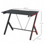 Gaming Skrivbord 105 x 55 x 75 cm Kolfiber Look Svart